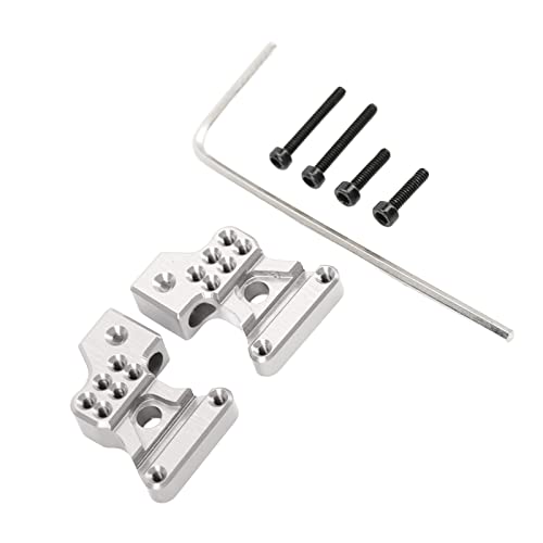 Brrnoo RC -Auto Heckschockturm, RC -Auto Heckschockturm 2pcs Metall Aluminium Legierung Heck Stoßturm Metall Stoßdämpfer Halterung für Axiale SCX24 1/24 Upgrades Teile Teile (Silver) von Brrnoo