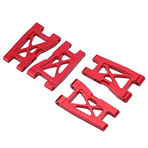 Brrnoo RC -Autoteile, RC -Auto Vorne und Hinterradhalter Vorne Heckaufhänkearme, Krawattenstange, Auto Frontaufhängung für Latrax Teton 1/18 Fernbedienungsauto (Rot) von Brrnoo