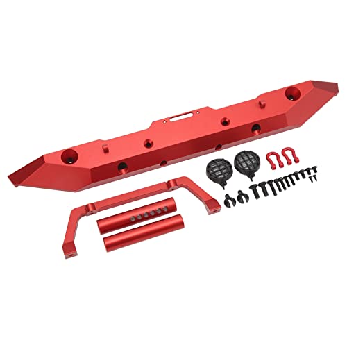 Brrnoo RC Car Front Stoßstangeplatte, Upgrade -Zubehör, Universal für, für Axiale SCX6 1/6, mit LED -Lichthalter -Loch (Rot) von Brrnoo