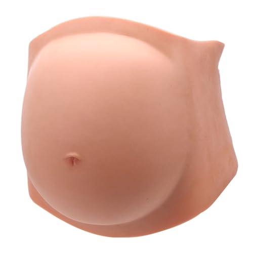 Brrnoo Silikon Schwangere Bauchbeule Künstliche Baby Beule Gefälschte Schwangerschaftsbauchbauch Verstellbar Leichte Weiche für Partys Performance -Stufe Kostüm mit (YELLOW) von Brrnoo