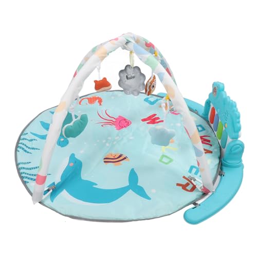 Große Baby-Fitnessmatte mit Spielzeug, Tragbarer und Faltbarer Aktivitätsmatte für 0-36 Monate, Hautfreundlich von Brrnoo