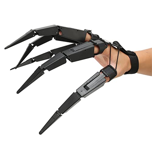 Halloween Gelenkfingerverlängerungen, 3D Gedruckte Gruselige Skeletthände Knochenklaue Hand Party Horror Requisiten Dekoration, Passend für Alle Fingergrößen Gelenkfinger(Rechte Hand) von Brrnoo