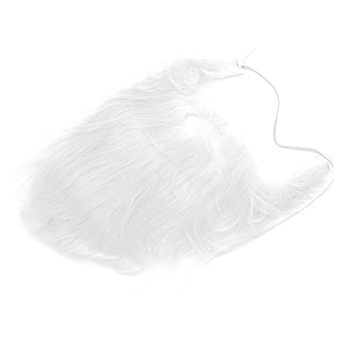 Lustiges Weißes Kunstbart-Plüsch-Kostümzubehör mit Gummiband – Sicher und Harmlos, für Partys und Festivalauftritte von Brrnoo