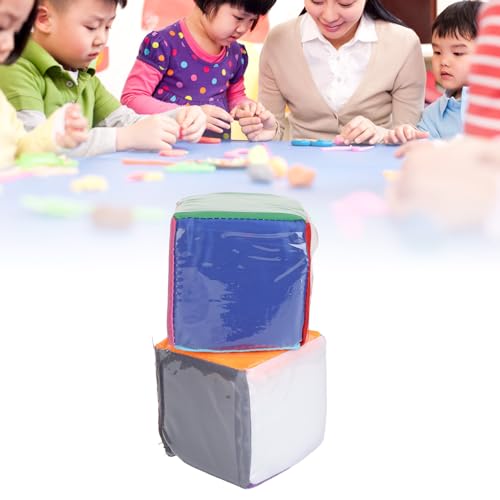 Spielwürfel aus Weichem Schaumstoff, DIY-Brettspielwürfel, 2 Stück Bildungsspielwürfel mit Durchsichtiger Tasche, Weiche Schaumstoffwürfel für Frühes Lernen für den Unterricht von Brrnoo