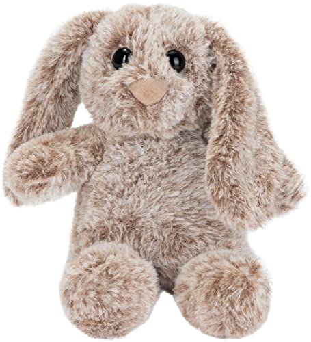 BRUBAKER Hase Kuscheltier mit Schlappohren - 18 cm Plüschhase für Kinder - Stofftier Kuschelhase - Plüschtier Grau Braun von BRUBAKER