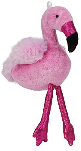 BRUBAKER Plüsch Schlüsselanhänger Flamingo Pink mit Glitzer 20 cm mit Aufhänger Taschenanhänger Kuscheltier Stofftier von BRUBAKER