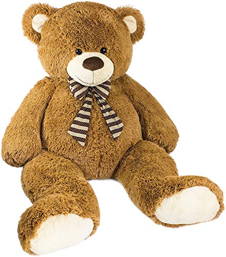 BRUBAKER XXL Teddybär 150 cm groß - Braun - Stofftier Plüschtier Kuscheltier von BRUBAKER