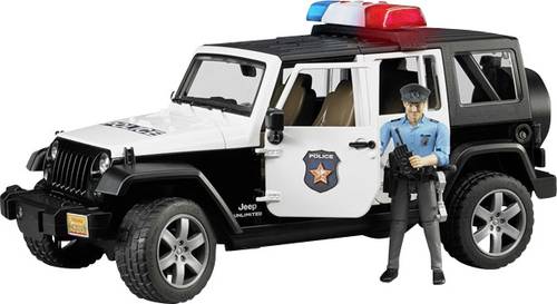 Bruder Einsatzfahrzeug Modell Jeep Wrangler UR Polizei Fertigmodell PKW Modell von Bruder