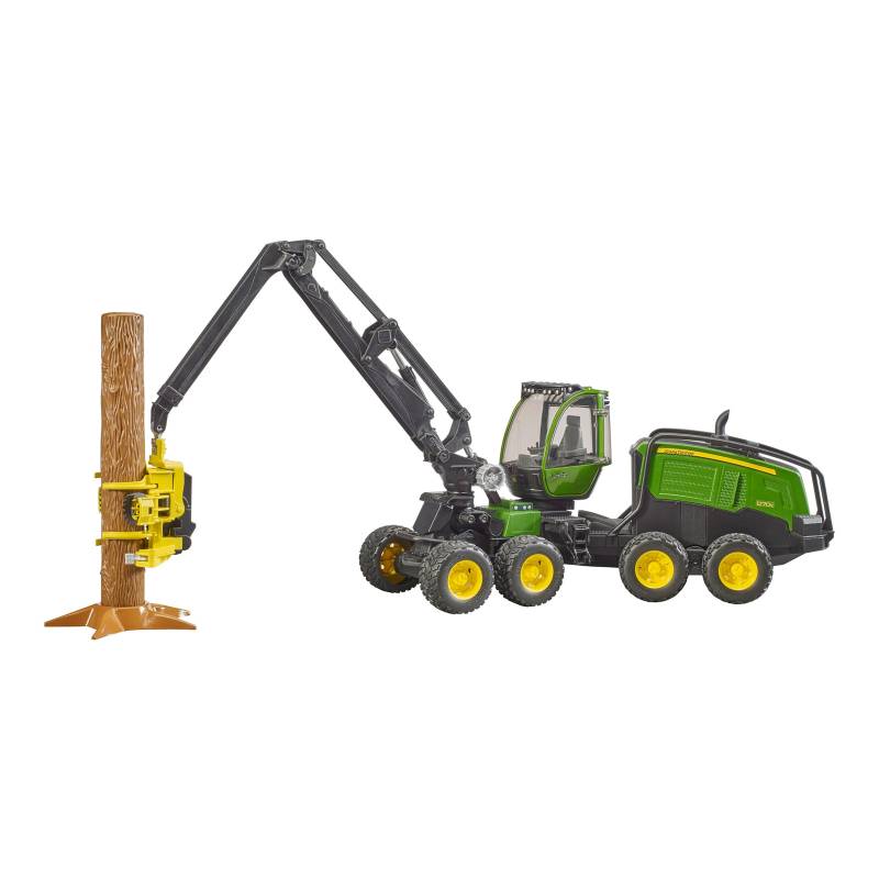 Bruder Erntemaschine Harvester John Deere 1270G mit Baumstamm von Bruder