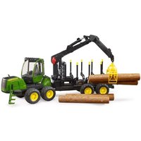 Bruder - John Deere 1210E - Rückzug mit 4 Baumstämmen und Holzgreifer von Bruder