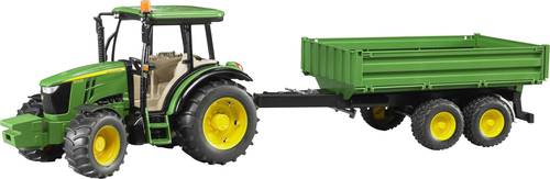 Bruder Landwirtschafts Modell John Deere 5115M mit Bordwandanhänger Fertigmodell Traktor Modell von Bruder