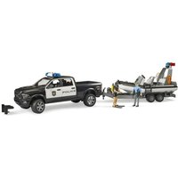 Bruder - RAM 2500 Polizei Pickup, L+S Modul, Anhänger mit Boot und 2 Figuren Bruder - RAM 2500 Polizei Pickup, L+S Modul, Anhänger mit Boot und 2 Figuren von Bruder