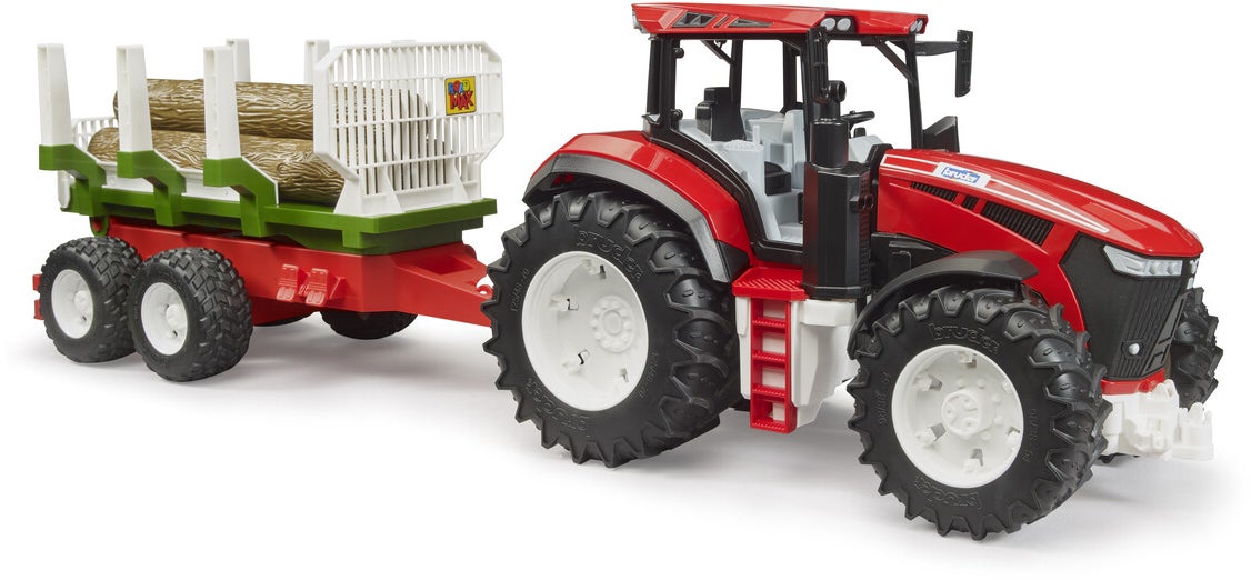 Bruder Roadmax Traktor mit Holzanhänger von Bruder
