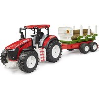 bruder Traktor ROADMAX mit Rückeanhänger und 3 Baumstämmen 68cm von Bruder