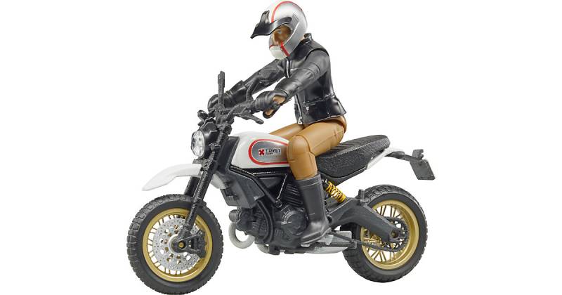 Scrambler Ducati Desert Sled mit Fahrer von Bruder