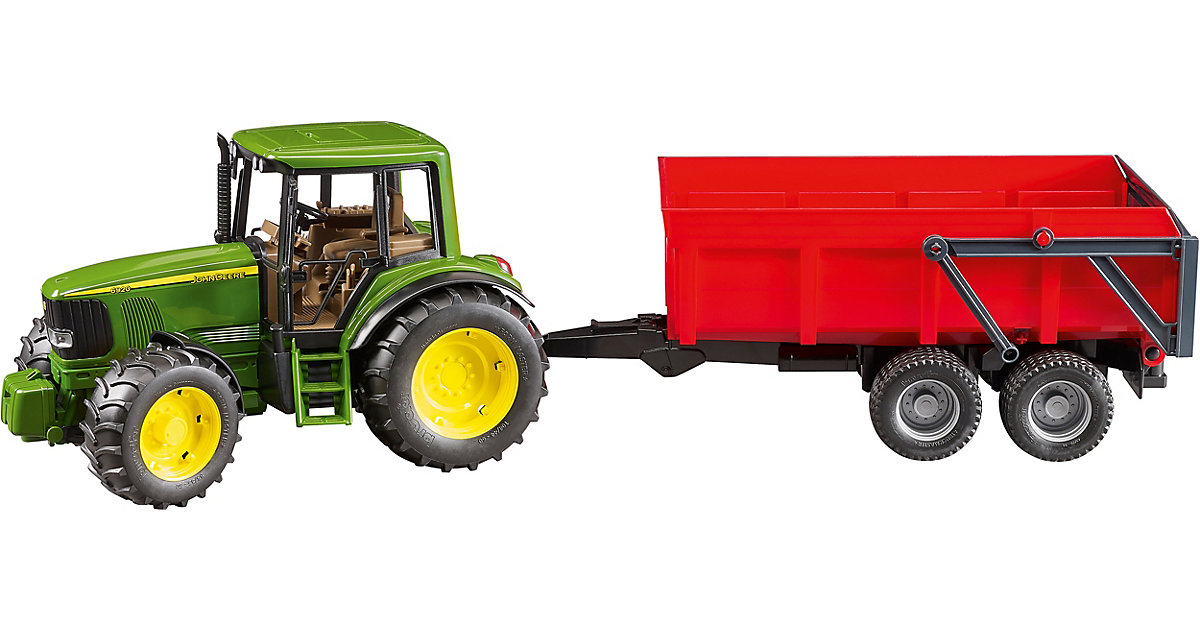 Trak 38cm John Deere 6920 mit Wannenkippanhänger Trak 38cm John Deere 6920 mit Wannenkippanhänger von Bruder