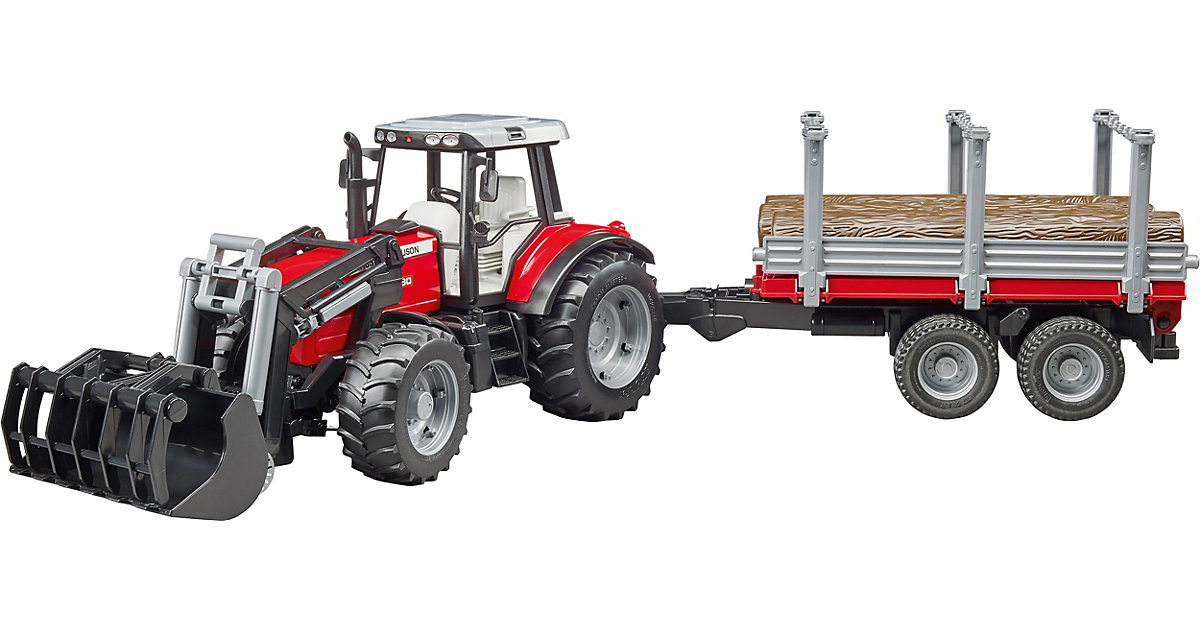 Trak 41cm Massey Ferguson 7480 Frontlader + Hänger Trak 41cm Massey Ferguson 7480 Frontlader + Hänger von Bruder