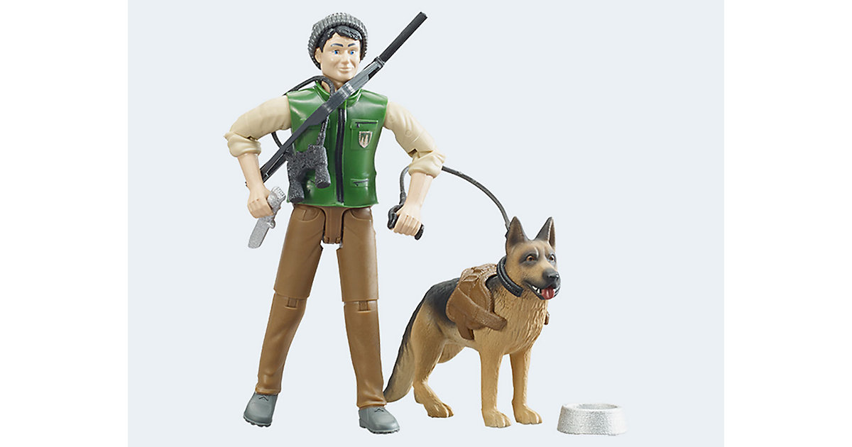 bworld Förster mit Hund und Ausrüstung von Bruder