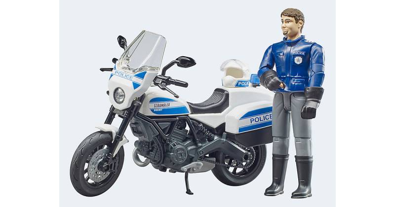 bworld Scrambler Ducati Polizeimotorrad + Polizist von Bruder