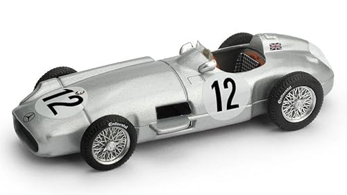 Brumm MODELLINO IN Scala COMPATIBILE Con Mercedes W196 Winner GR.Britain GP 1955 Stirling Moss 1:43 BM0072C von Brumm