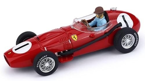 Brumm MODELLINO IN Scala COMPATIBILE Con Ferrari 246 F1 N.1 Winner GR.Britain GP 1958 Peter Collins W/Pilote 1:43 BM0069CH von Brumm