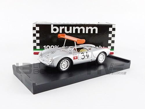 Brumm - R236 – Miniatur-Fahrzeug – Modell im Maßstab – Porsche 550 Rs Spoiler – 1000 km Nurburgring 196 – Maßstab 1:43 von Brumm