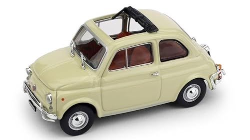 Modell auf der Treppe, kompatibel mit Fiat 500 L 1968-72 Open Elfenbein Antik 1:43 BRUMM BM0464-13 von Brumm