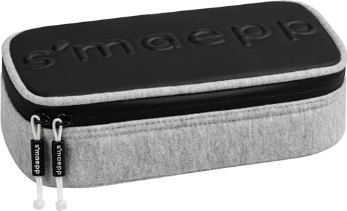 BRUNNEN Schlampermäppchen s'maepp XL „Grey“ | 1 Klappe(n), hellgrau/schwarz von BRUNNEN