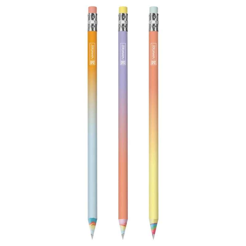 BRUNNEN Bleistift mit Radiergummi, Brunnen Designs Rainbow Paper pastell-Radiergummi BRUNNEN Bleistift mit Radiergummi, Brunnen Designs Rainbow Paper pastell-Radiergummi von Brunnen
