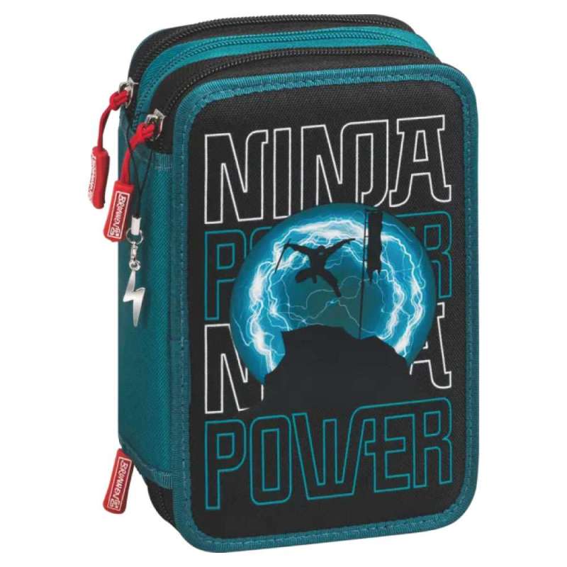 BRUNNEN Federmäppchen 3-Zip, Brunnen Designs Ninja Power-Federmäppchen BRUNNEN Federmäppchen 3-Zip, Brunnen Designs Ninja Power-Federmäppchen von Brunnen