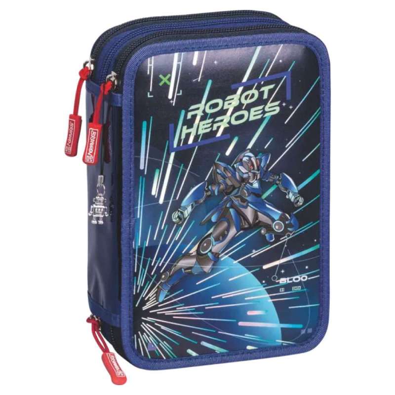 BRUNNEN Federmäppchen 3-Zip, Brunnen Designs Robot Heroes-Federmäppchen BRUNNEN Federmäppchen 3-Zip, Brunnen Designs Robot Heroes-Federmäppchen von Brunnen