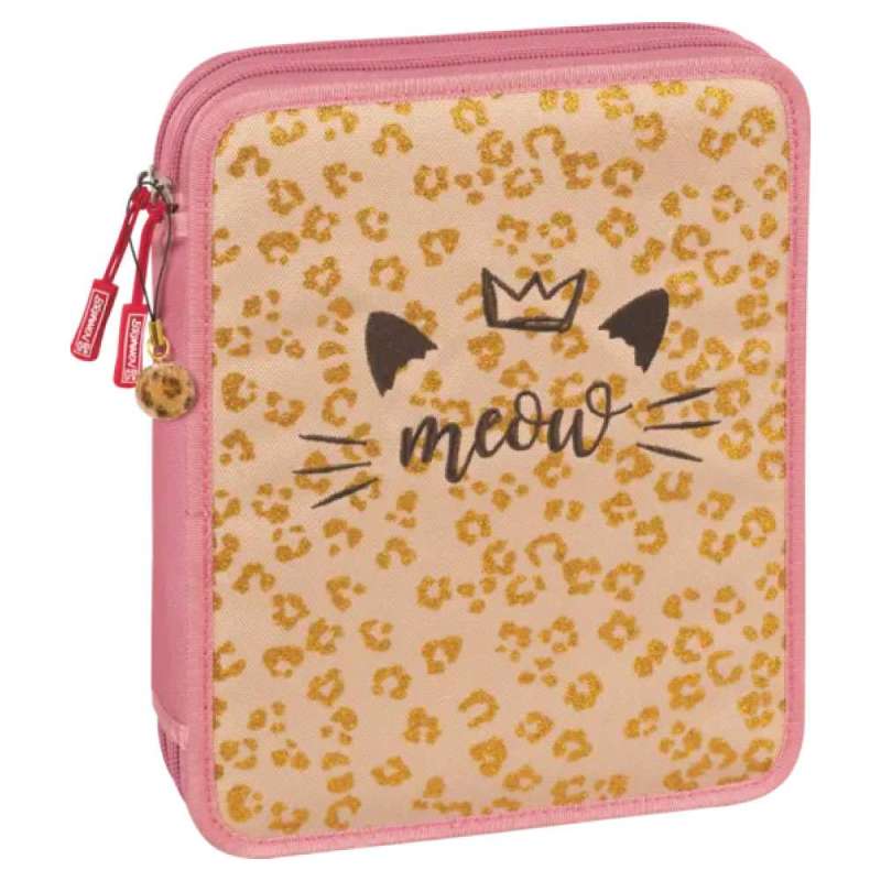 BRUNNEN Federmäppchen XXL 2-Zip, Brunnen Designs Sweet Wild Cat-Federmäppchen BRUNNEN Federmäppchen XXL 2-Zip, Brunnen Designs Sweet Wild Cat-Federmäppchen von Brunnen