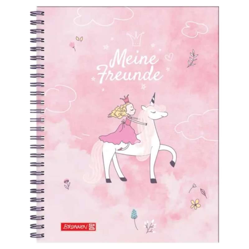 BRUNNEN Freundebuch, Brunnen Designs Einhorn-Princess-Freundebuch von Brunnen