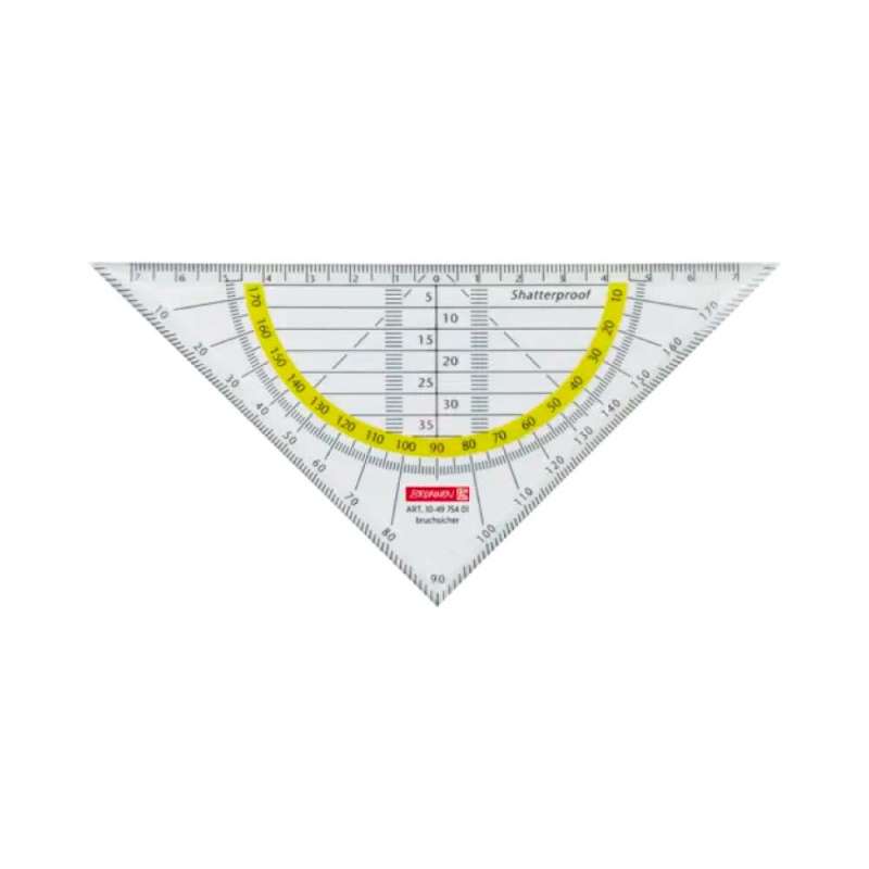 BRUNNEN Geodreieck bruchsicher, Ausführung bruchsicher, Länge (cm) 16 cm, Farbe gelb, Griff ohne von Brunnen
