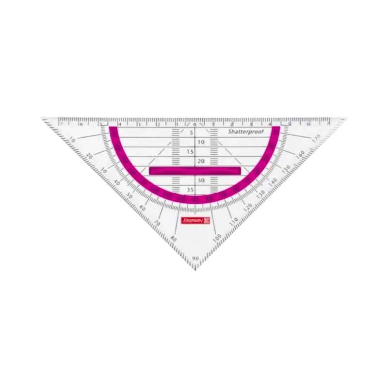 BRUNNEN Geodreieck bruchsicher, Ausführung bruchsicher, Länge (cm) 16 cm, Farbe pink, Griff mit von Brunnen