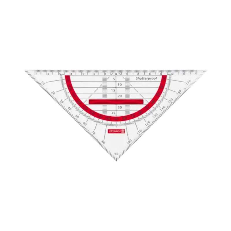 BRUNNEN Geodreieck bruchsicher, Ausführung bruchsicher, Länge (cm) 16 cm, Farbe rot, Griff mit von Brunnen
