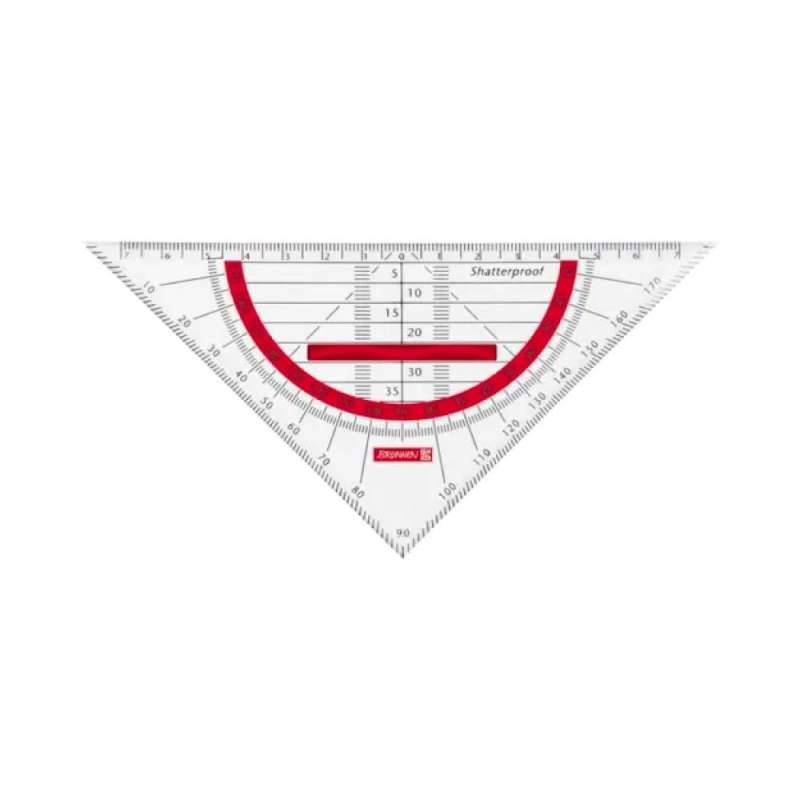 BRUNNEN Geodreieck bruchsicher, Ausführung bruchsicher, Länge (cm) 16 cm, Farbe rot, Griff mit von Brunnen