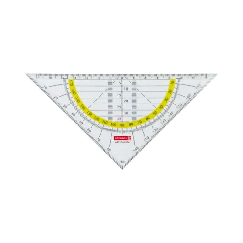 BRUNNEN Geodreieck bruchsicher, Ausführung nicht bruchsicher, Länge (cm) 16 cm, Farbe gelb, Griff ohne von Brunnen