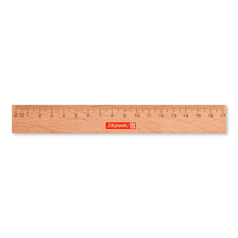 BRUNNEN Lineal Holz, Länge (cm) 17 cm von Brunnen