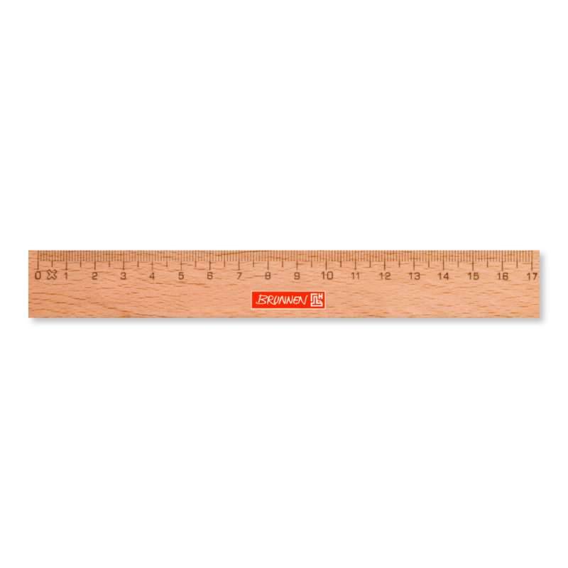 BRUNNEN Lineal Holz, Länge (cm) 17 cm von Brunnen