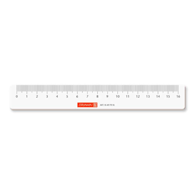 BRUNNEN Lineal glasklar, Länge (cm) 16 cm von Brunnen