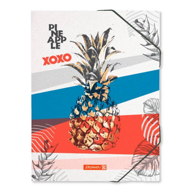 BRUNNEN Sammelmappe PP-Folie, Format A3, Brunnen Designs Pineapple von Brunnen