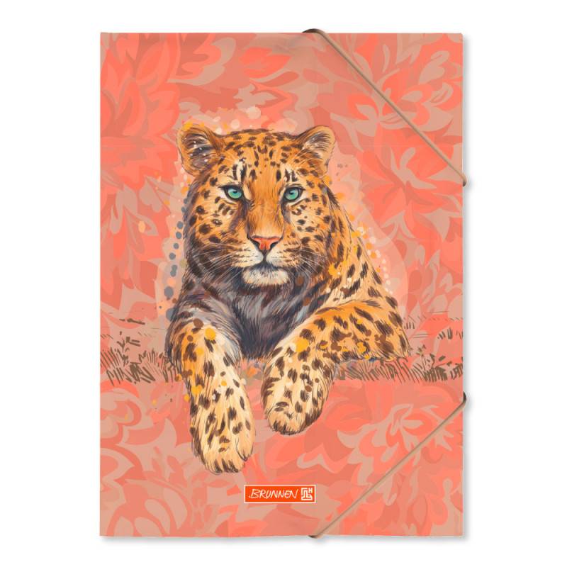 BRUNNEN Sammelmappe PP-Folie, Format A4, Brunnen Designs Leopard Safari World von Brunnen