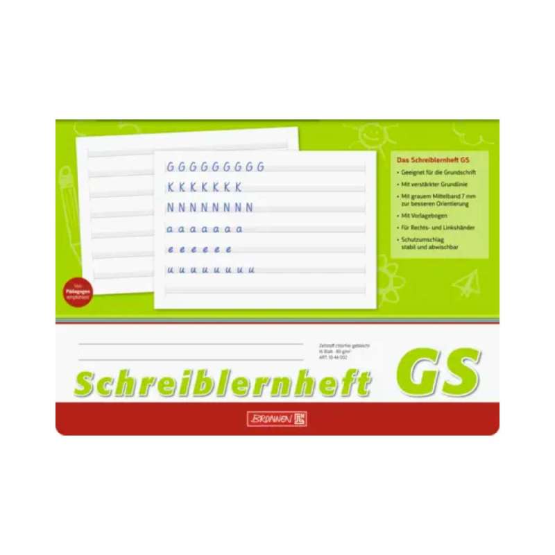 BRUNNEN Schreiblernheft, Ausführung quer, Lineatur Lineatur GS liniert von Brunnen