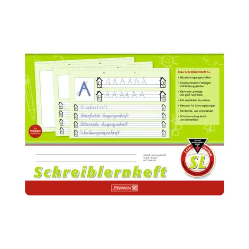 BRUNNEN Schreiblernheft, Ausführung quer, Lineatur Lineatur SL liniert von Brunnen