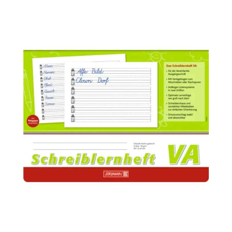 BRUNNEN Schreiblernheft, Ausführung quer, Lineatur Lineatur VA liniert von Brunnen