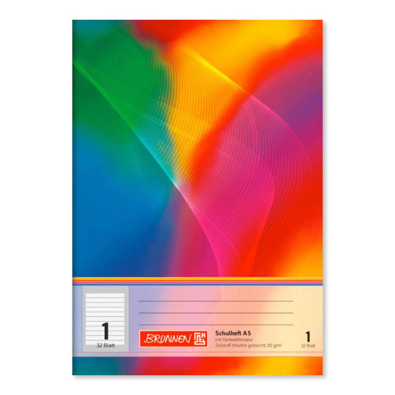 BRUNNEN Schulheft FSC, Lineatur Lineatur 1 liniert, Format A5, Blatt Anzahl 32 Blatt BRUNNEN Schulheft FSC, Lineatur Lineatur 1 liniert, Format A5, Blatt Anzahl 32 Blatt von Brunnen