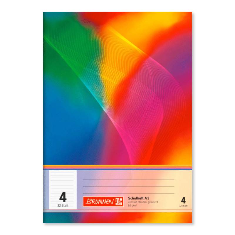 BRUNNEN Schulheft FSC, Lineatur Lineatur 4 liniert, Format A5, Blatt Anzahl 32 Blatt BRUNNEN Schulheft FSC, Lineatur Lineatur 4 liniert, Format A5, Blatt Anzahl 32 Blatt von Brunnen