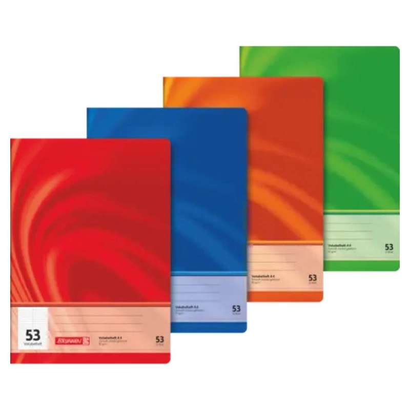 BRUNNEN Vokabelheft Premium Vivendi, Lineatur Lineatur 53 liniert 2 spaltig, Format A4, Blatt Anzahl 32 Blatt, Farbe Sortiert von Brunnen