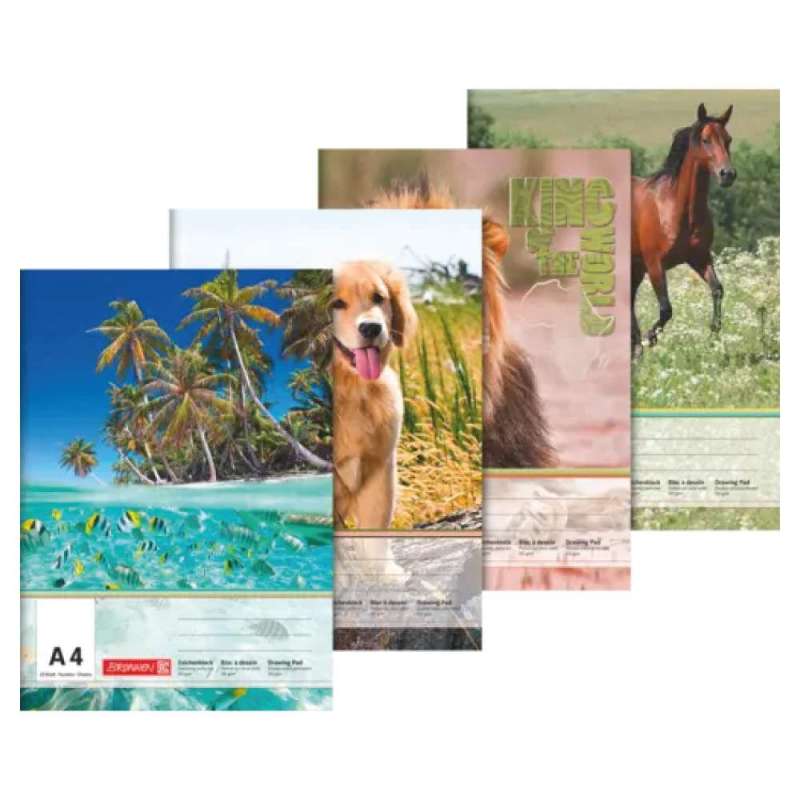 BRUNNEN Zeichenblock Motive, Format A3, Brunnen Designs Sortiert, Blatt Anzahl 20 Blatt, Papierqualität 120 g/m² BRUNNEN Zeichenblock Motive, Format A3, Brunnen Designs Sortiert, Blatt Anzahl 20 Blatt, Papierqualität 120 g/m² von Brunnen